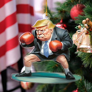 Funny Trump Sports, US Elections Acrylic Ornament, Holiday Decor For Trump Fans HA75 63810