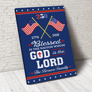 Personalized Patriotic 250 Years of Christian Canvas Poster HO82 901474