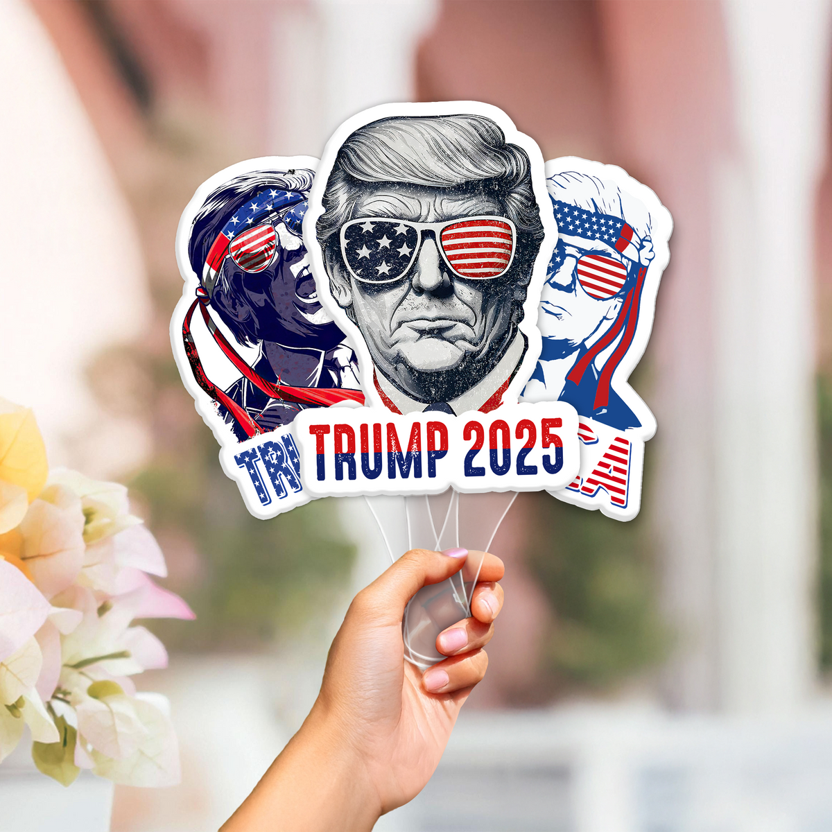 American Trump Independence Day Face Fans Funny Personalized Gift LM32 65341
