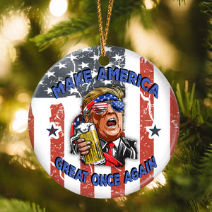 President Donald Trump Make America Great Once Again Ceramic Ornament HA75 63256