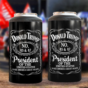 Donald J. Trump 45 & 47 President Of The United States Can Cooler Tumbler HA75 67048