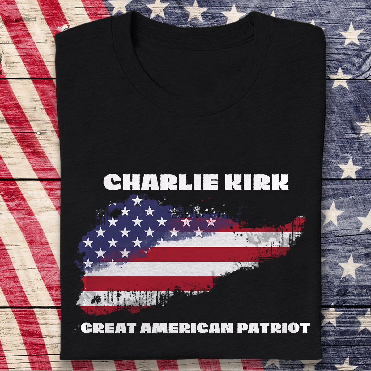 Pray For Charlie Kirk - Great American Patriot Dark Shirt LM32 65635