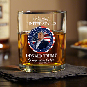 Trump President Inauguration Day Whisky Glass TH10 64233