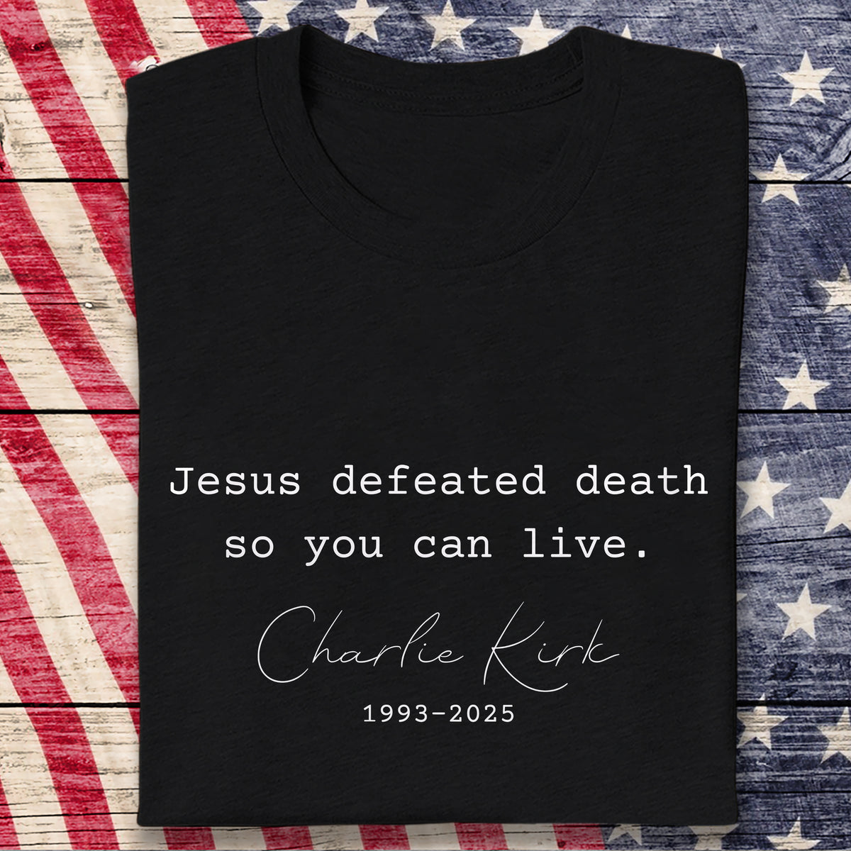 Patriotic Tribute to Charlie Kirk Remembrance Dark Shirt LM32 65709