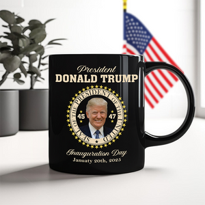 President Donald Trump Black Mug HA75 64058