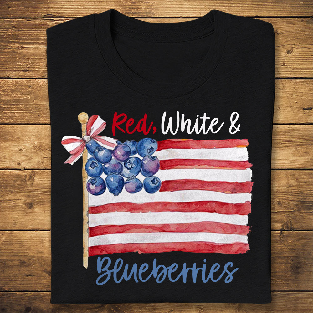 Red White & Blueberries Charlie Kirk Dark Shirt HA75 64612