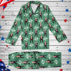 Trump Dancing Crazy - Made in USA Christmas Pajamas LM32 63987