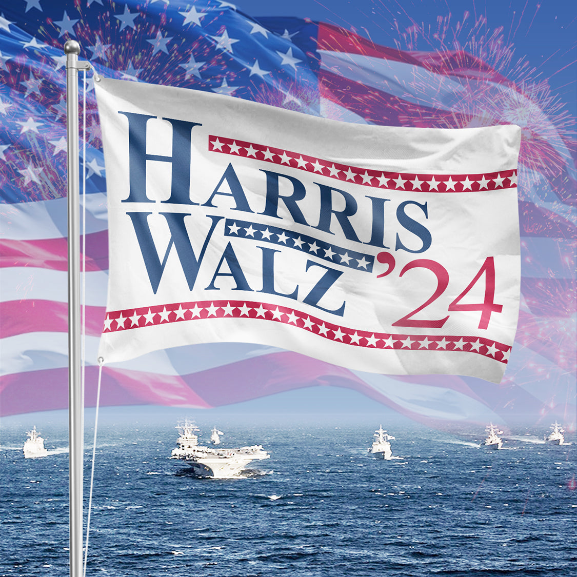 Kamala Harris Walz President Election 2024 House Flag HO82 63414