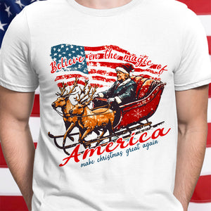 Believe The Magic Of America Trump Santa Bright Shirt HO82 65246