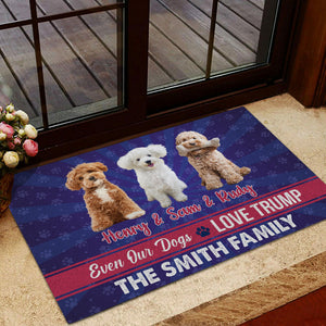 Custom Photo Even Our Pet Love Trump Doormat TH10 63341