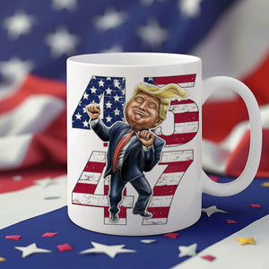 Patriotic Trump 2024 45th & 47th President's Legacy MAGA White Mug LM32 63953