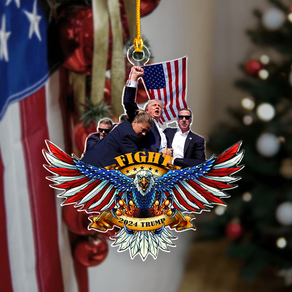 F**ht Trump 2024 America Great Again Trump 2D Acrylic Ornament HA75 63876