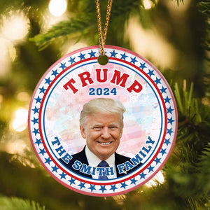 Custom Family Name President Donald Trump 2024 Ceramic Ornament HA75 63254