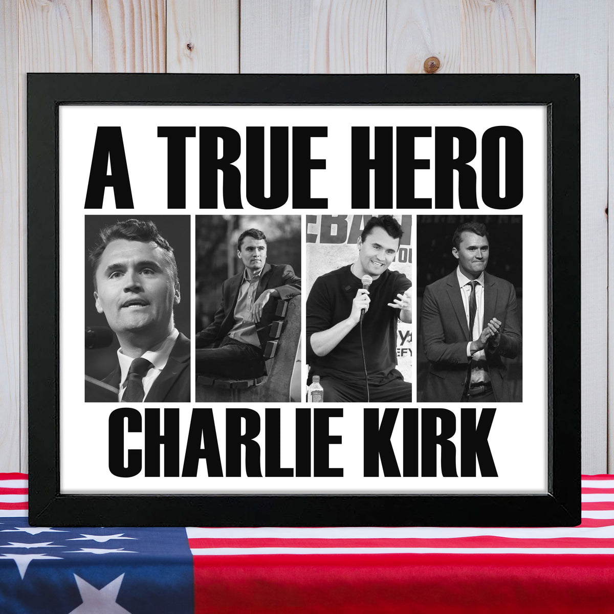 A True Hero Charlie Kirk Rest In Peace Picture Frame HO82 65772