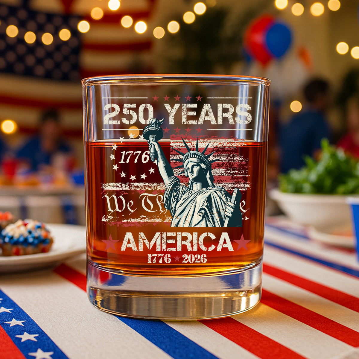 Celebrate Our America 250th Anniversary We The People Whiskey Glass CH07 896718