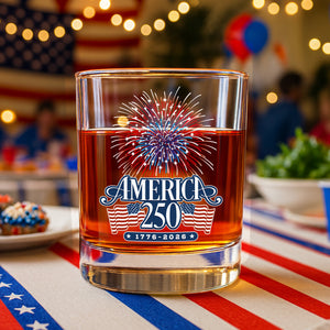 America 250 Firework Whiskey Glass TH10 894643