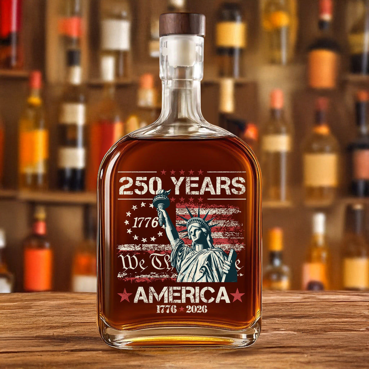 Celebrate Our America 250th Anniversary We The People Whiskey Bottle CH07 896716