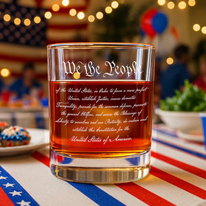 We The People Sympathy Quote For 250 Years of Freedom Whiskey Glass LM32 895483