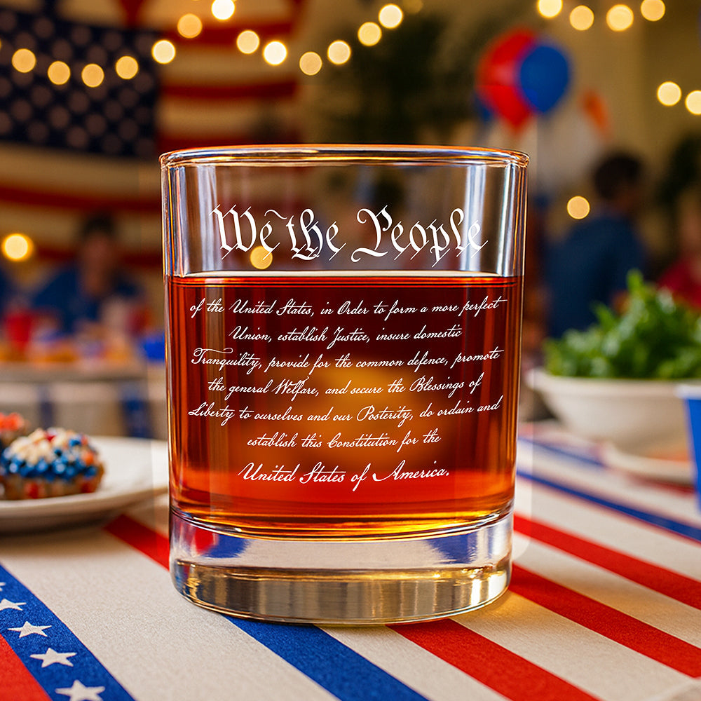 We The People Sympathy Quote For 250 Years of Freedom Whiskey Glass LM32 895483