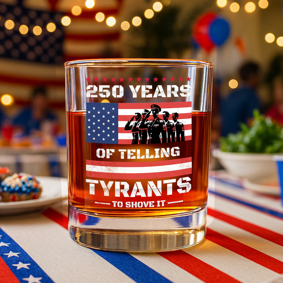 250 Years USA 250th Anniversary America Celebration Whiskey Glass CH07 896746