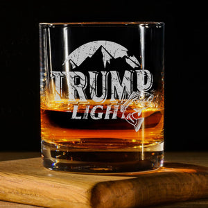 Custom Trump Light Fishing Lovers Engraved Rock Glass HO82 65470