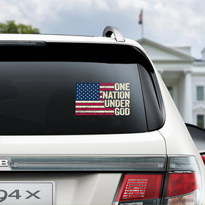 One Nation Under God America Flag Car Window Decal Sticker LM32 897229