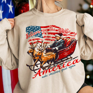 Believe The Magic Of America Trump Santa Bright Shirt HO82 65246