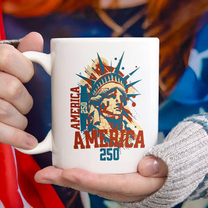 America 250 USA Freedom Liberty America 250 Anniversary White Mug HO82 894562