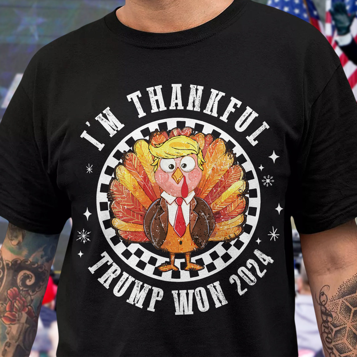 Trump Won 2024 I'm Thankful Dark Shirt HO82 65480