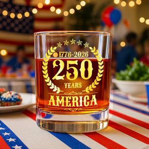 America 250 Years America 250th Anniversary Whiskey Glass HA75 897424