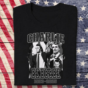 Pray For Charlie Kirk 1993 - 2025, Memorial Dark Shirt TH10 64407