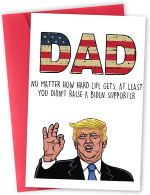 Funny Trump Fathers Day Card for Dad, Humor Trump Father'S Day Card Gift from Wife Son Daughter, Trump Birthday Greeting Card for Dad, Unique Dad Card