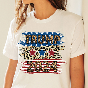 Trump 2024 With Leopard Pattern Shirt HO82 62712