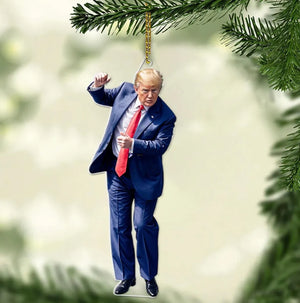 Trump Dancing Ornament, Christmas Trump Acrylic Ornament | Perfect for Car & Christmas Tree Decor