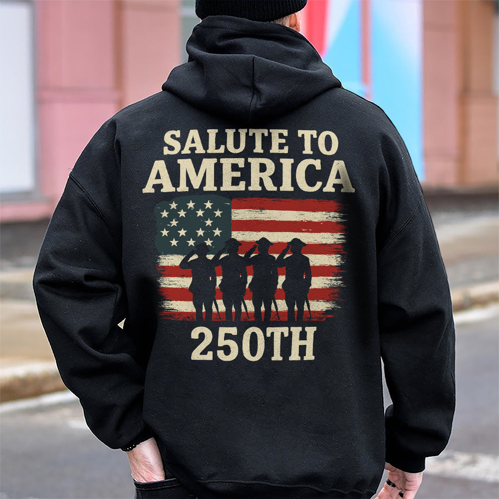 Salute To America 250th Veteran Back Side Dark Shirt Happy America 250 Gifts CH07 896724