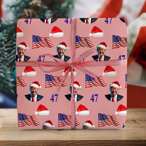 Make Your Gifts Great Again with Trump 2024 Wrapping Paper LM32 63947