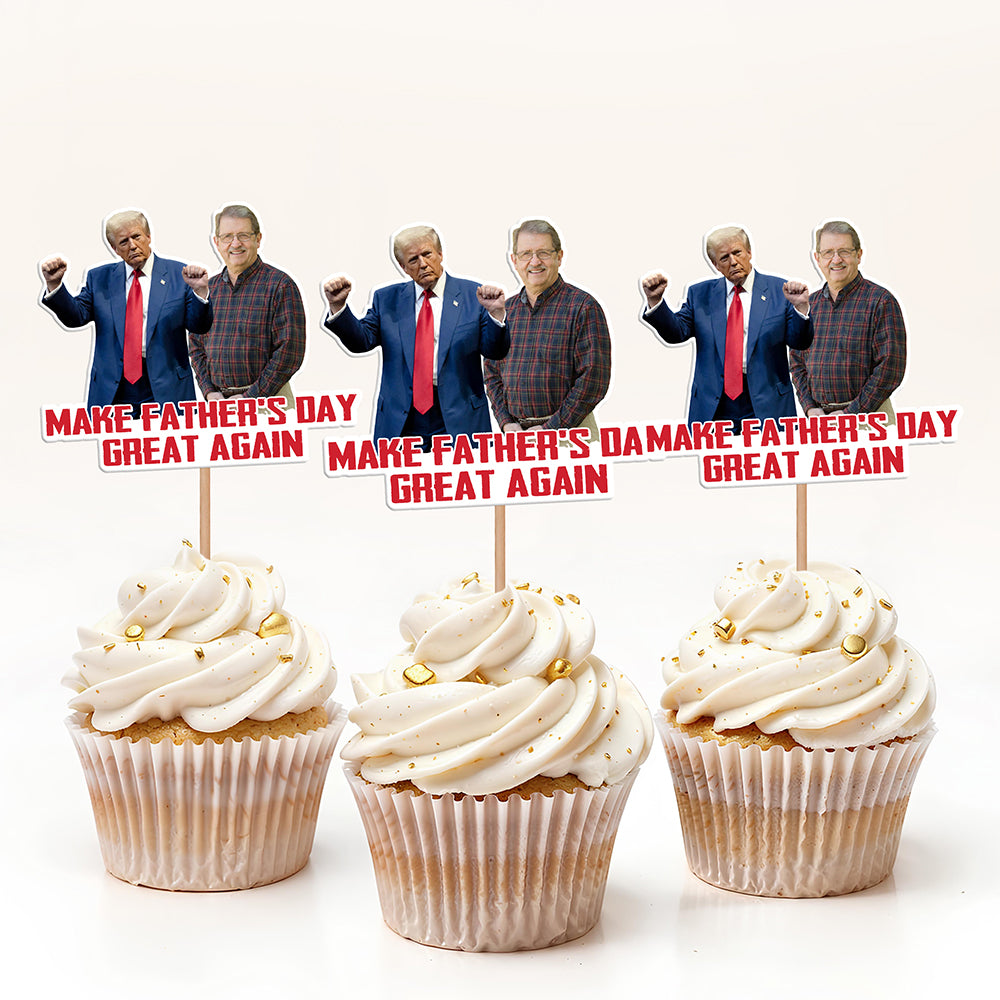 Custom Photo Trump Mom Trump Dad Party Decoration Cupcake Toppers LM32 65333