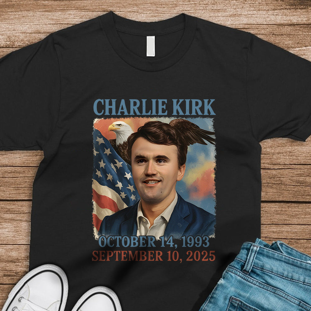 Pray for Charlie Kirk Dark Shirt HA75 64554