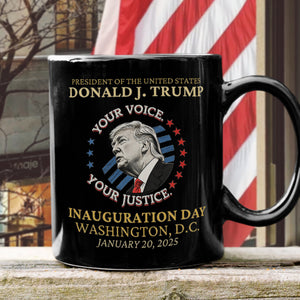 Trump Inauguration Day 2025 Commemorative Memorabilia Black Mug HO82 65636