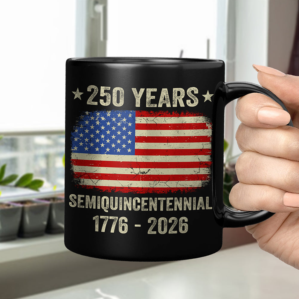 Celebrate 250th Anniversary United States Semiquincentennial Black Mug HO82 894772