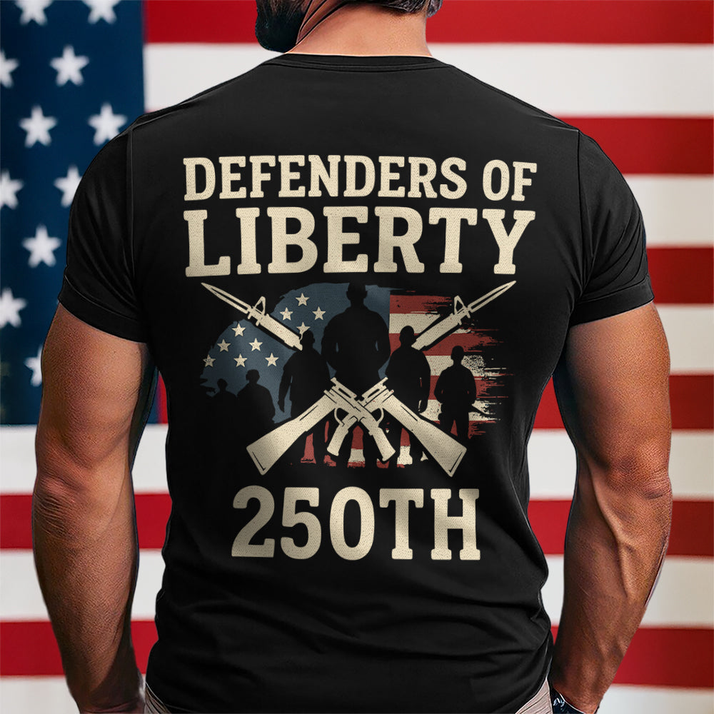 Defenders Of Liberty 250th Anniversary USA Back Side Dark Shirt HA75 897294