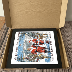 Trump Santa I Will Be Home For Christmas Picture Frame HA75 63633