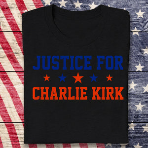 Justice For Charlie Kirk With Star Dark Shirt HO82 65860