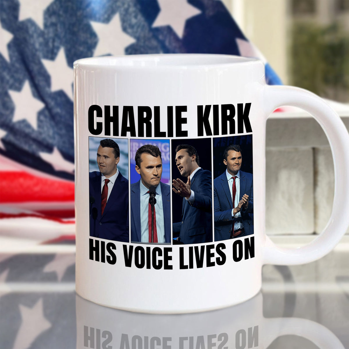 Charlie Kirk His Voice Lives On White Mug HO82 65900