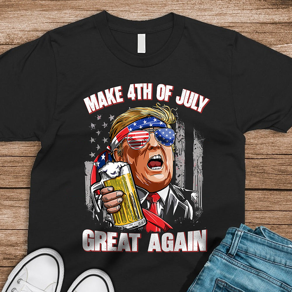 Trump Cheers Make 4th Of July Great Again Dark Shirt LM32 65371