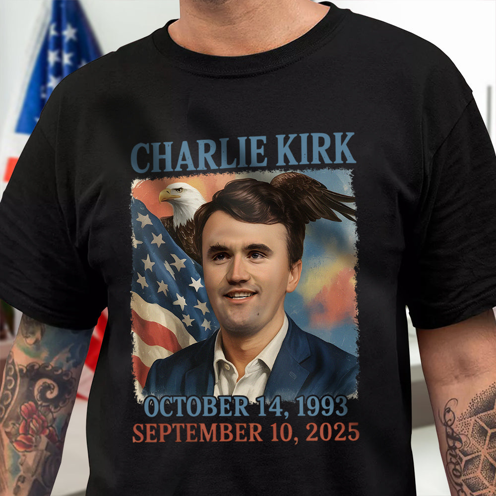 Pray for Charlie Kirk Dark Shirt HA75 64554