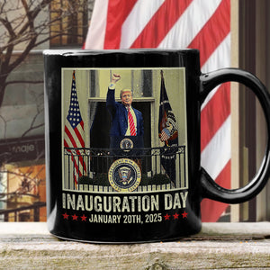 President Donald Trump Inauguration Day 2025 Memorabilia Black Mug HO82 65640