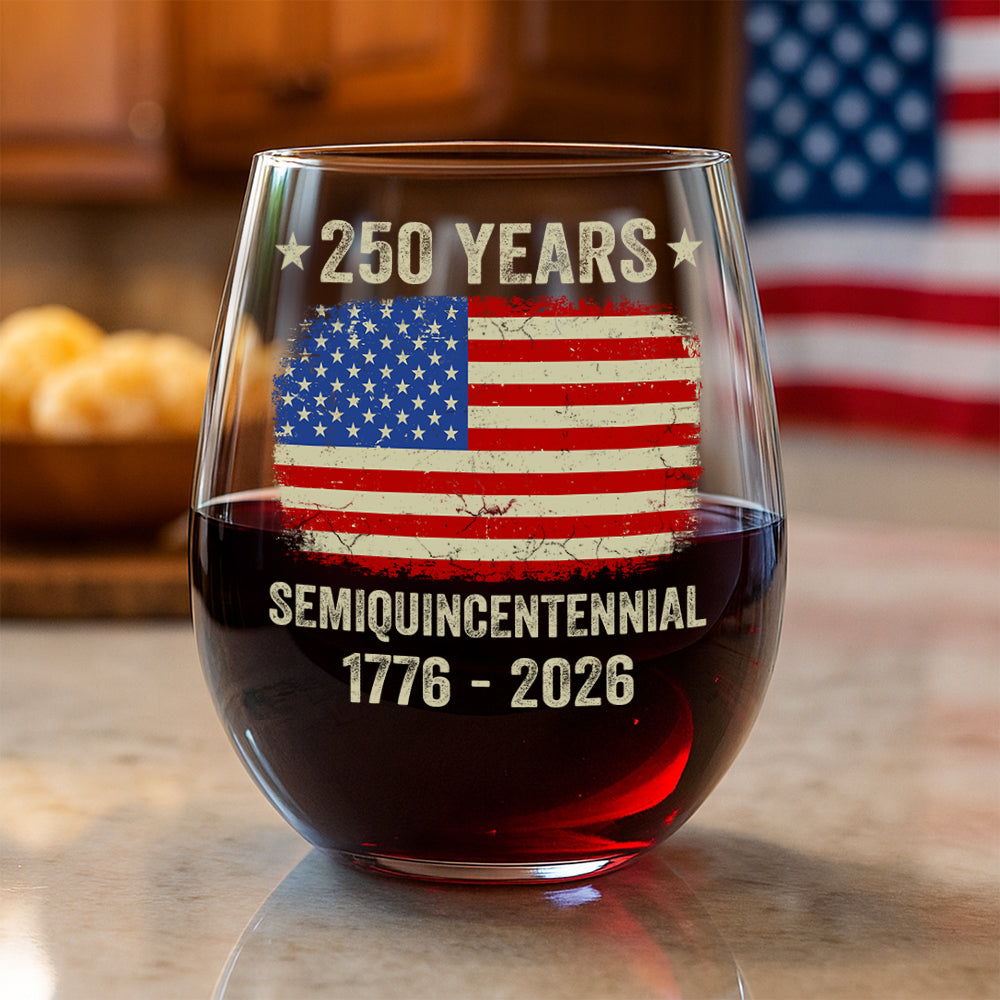 250th Anniversary United States Semiquincentennial Wine Glass HO82 894766