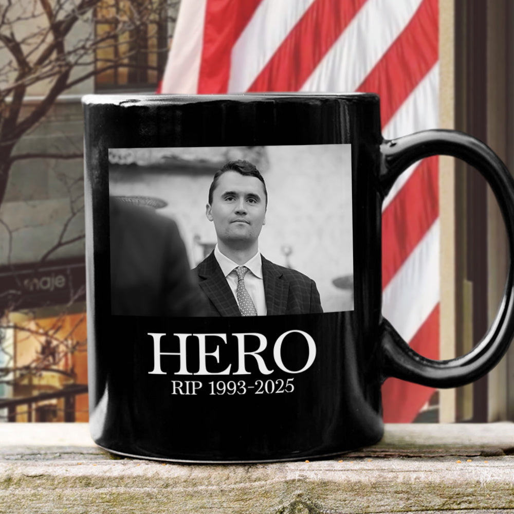 Hero Charlie Kirk American Hero Black Mug HO82 65830