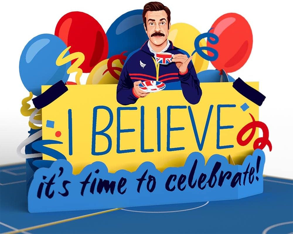 Ted Lasso Happy Father'S Day Pop-Up Card, 5 X 7”, Funny Card for Husband or Dad, Greeting Card with Envelope